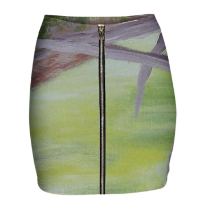 By GinSey Art Design Gabriel Held Neoprene Mini zip Skirt