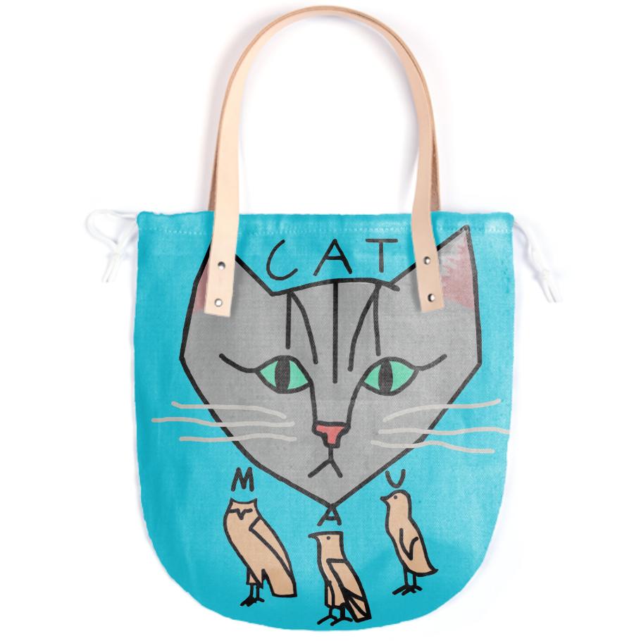 The Cat is Mau Blue Tote Bag