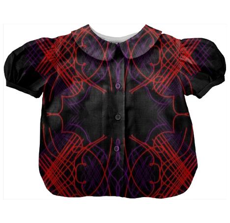Kids blouse black red
