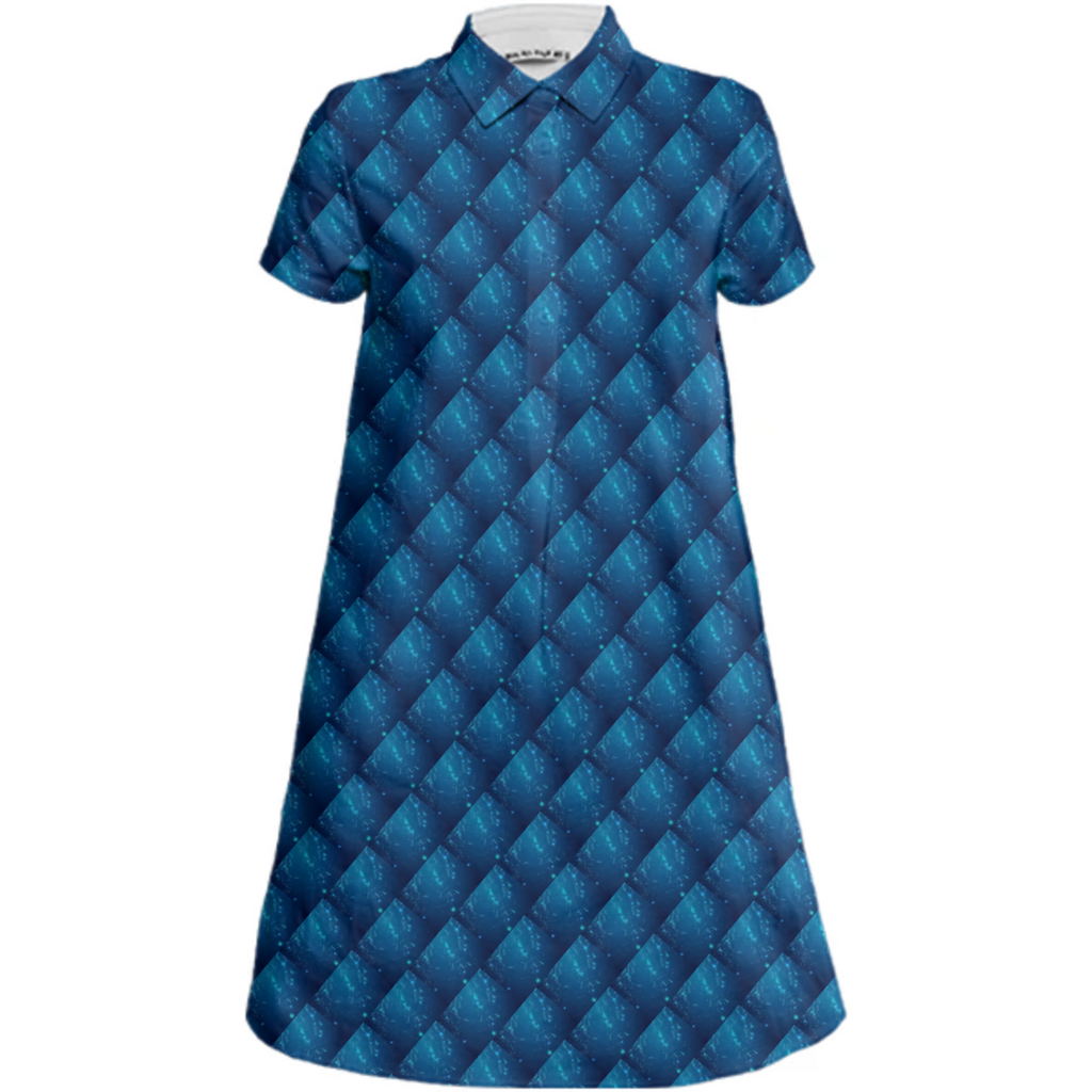 Blue splash dress