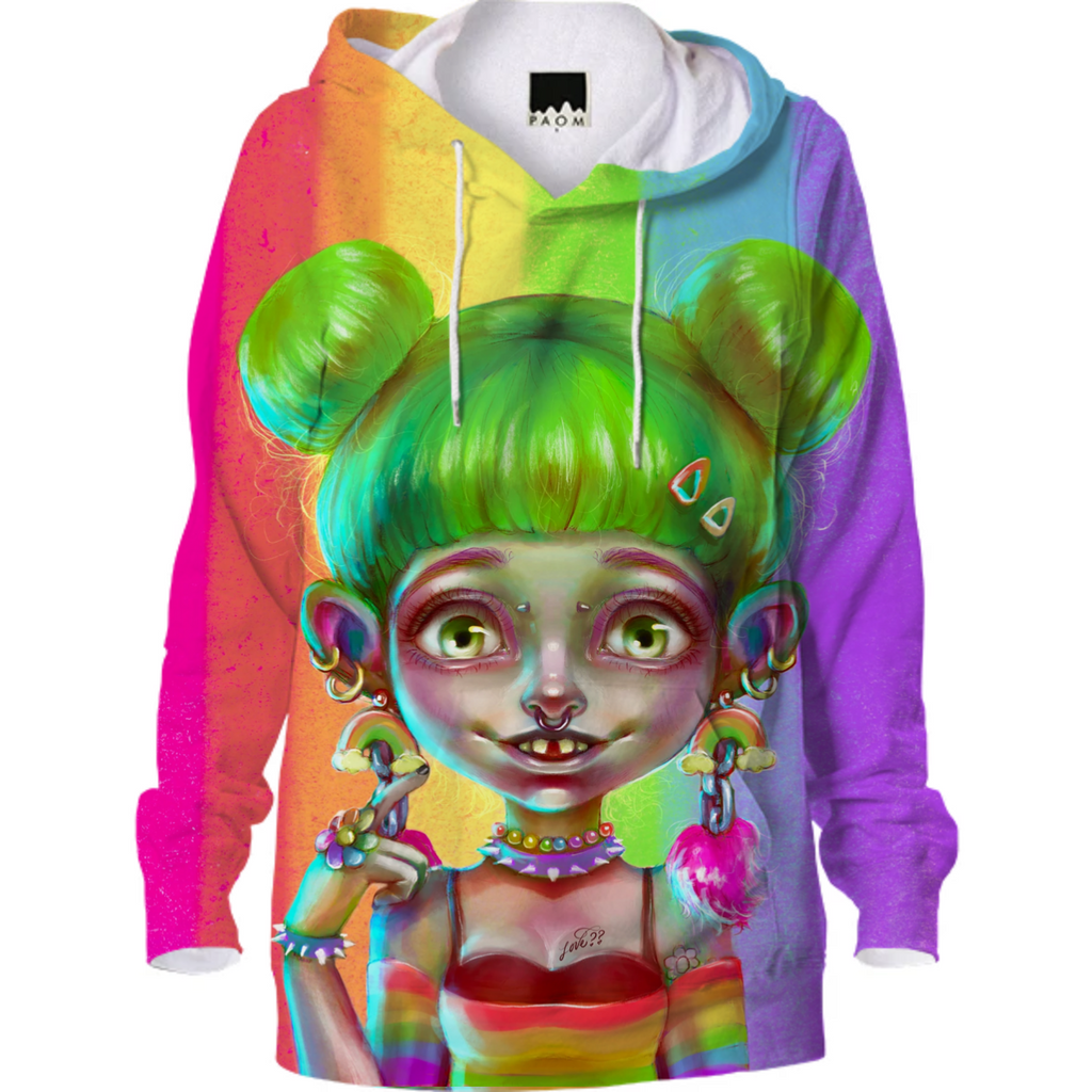 Rainbow girl hoodie