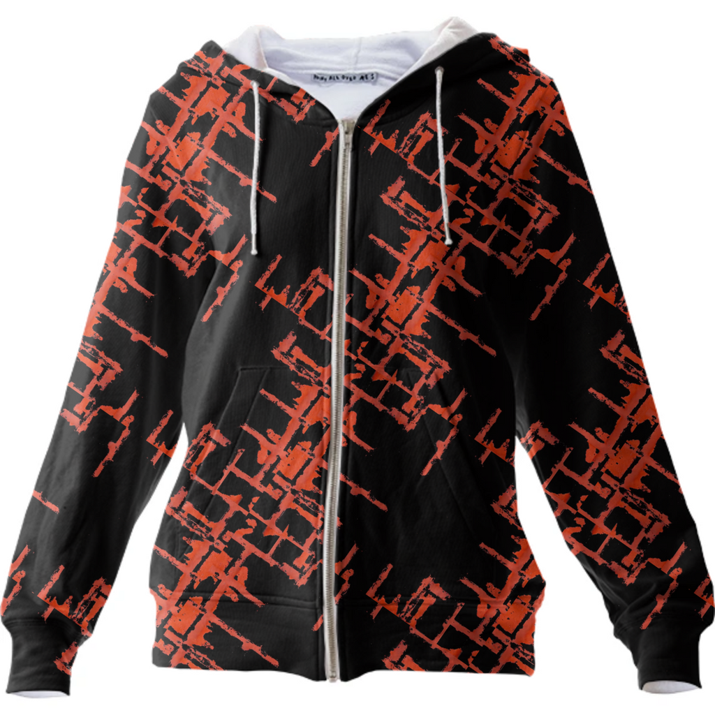 Red And Black Abstract Grunge Print