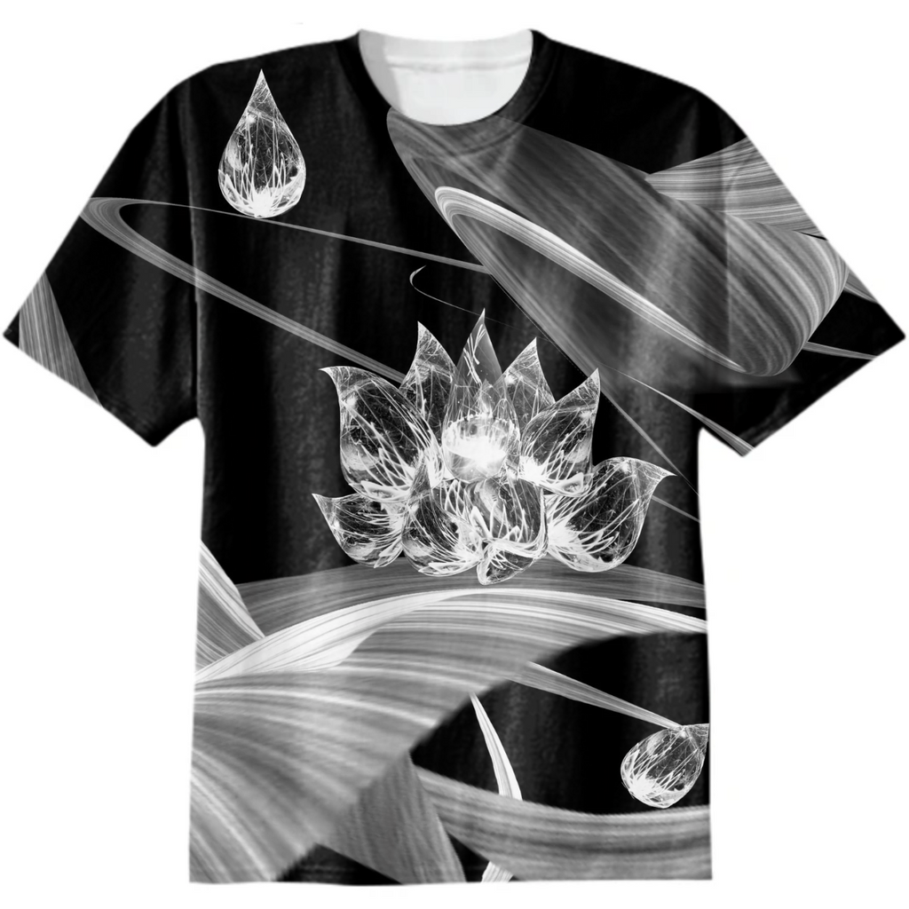 lotus, transparent, black and white, sacred, shimmer, sparkle,