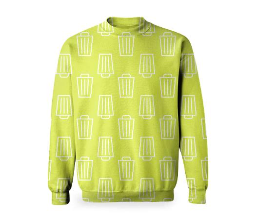 lemon yellow trash sweatshirt