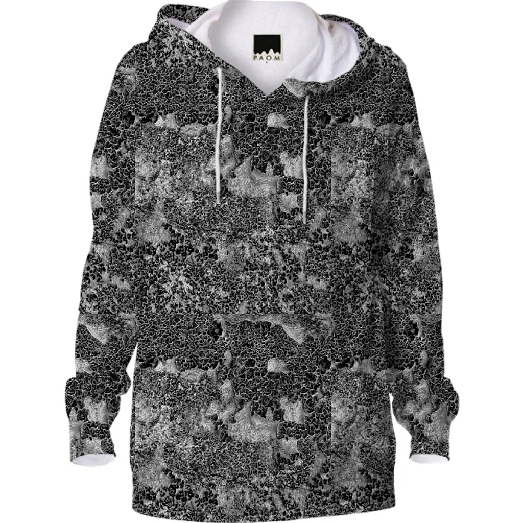 Grey and White Grunge Camouflage Print