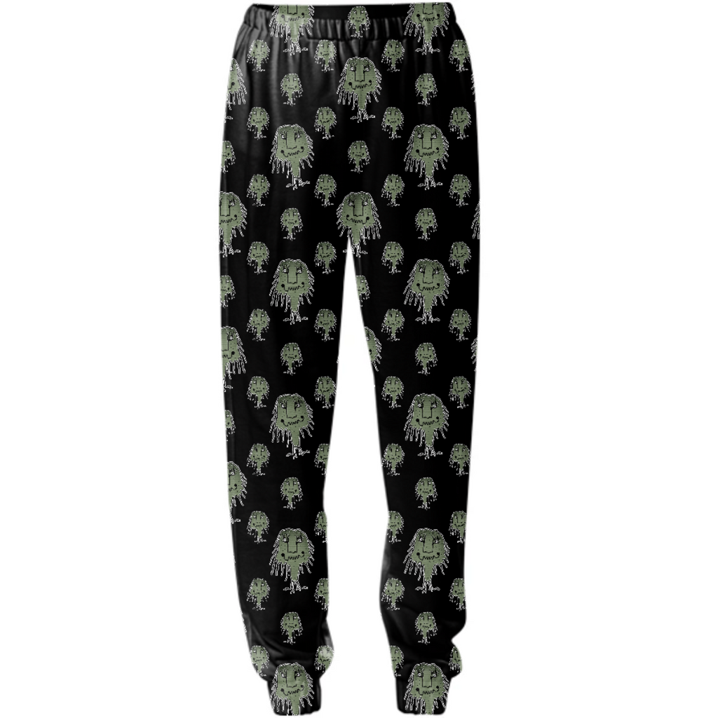 Funny Monsters Motif Drawing Pattern.