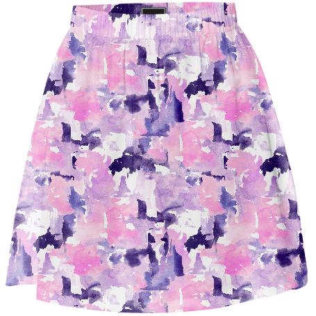 Summer Skirt Abstract Purple