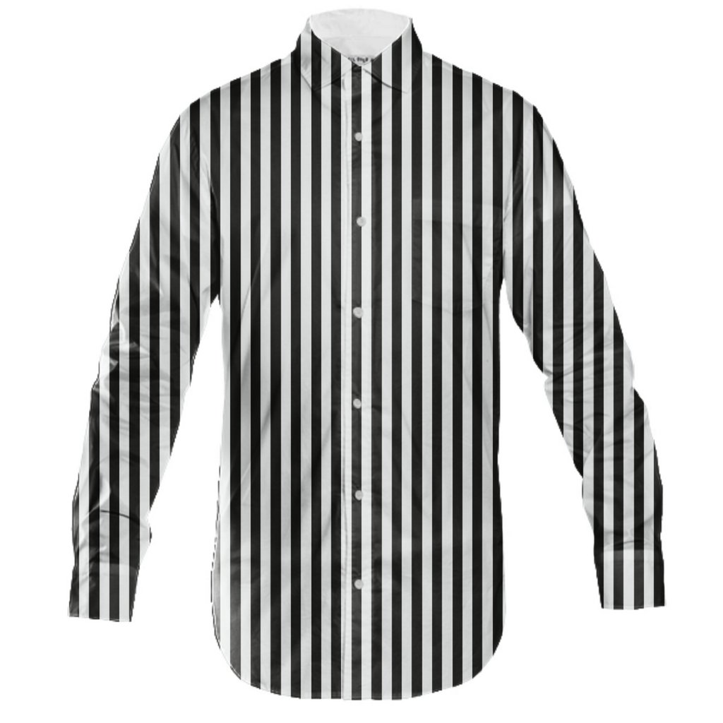 Black and White Striped Shirt Lines Pattern