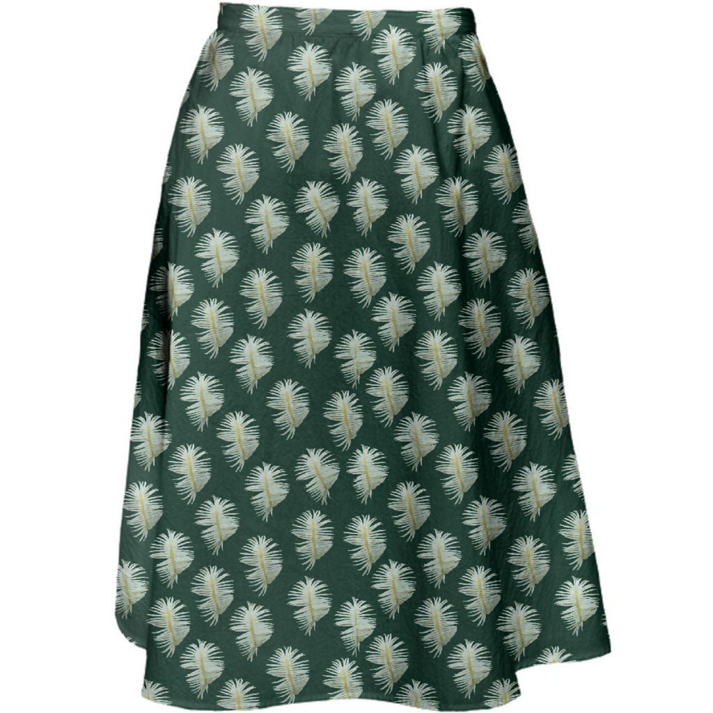 Cactus Pattern midi skirt