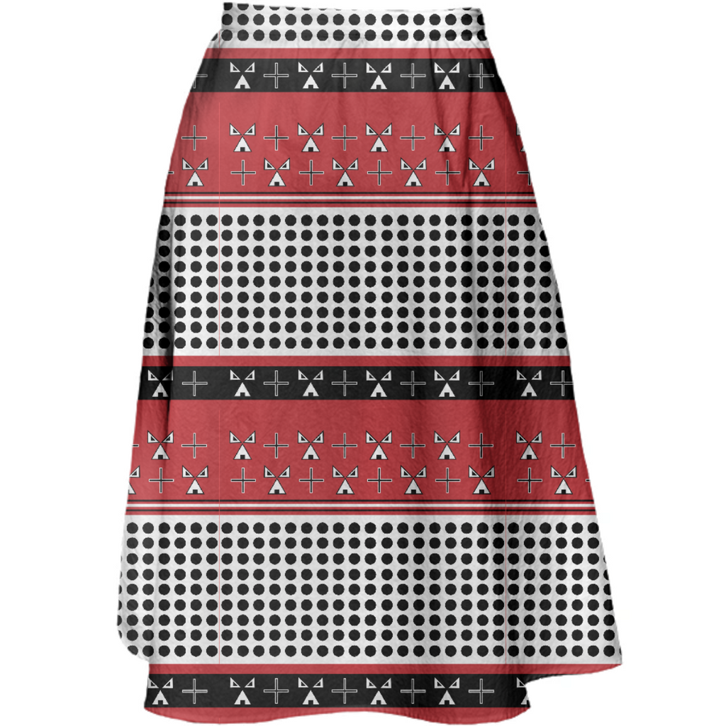 red tipi and crosses