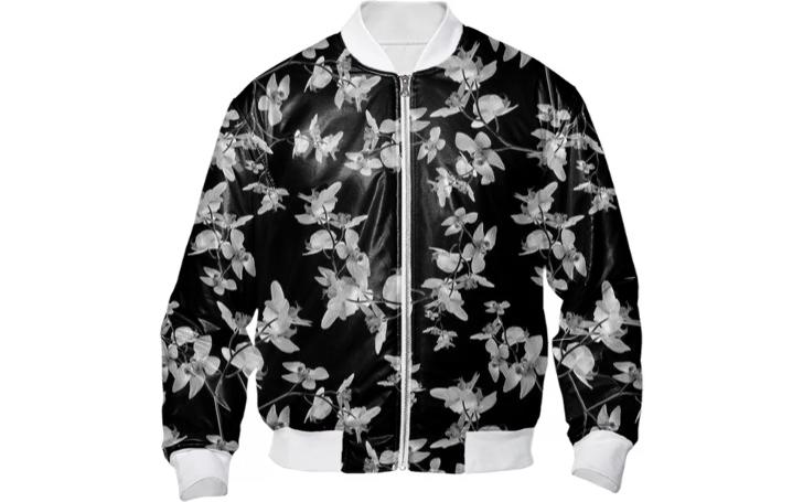 Dark Orquideas Floral Pattern