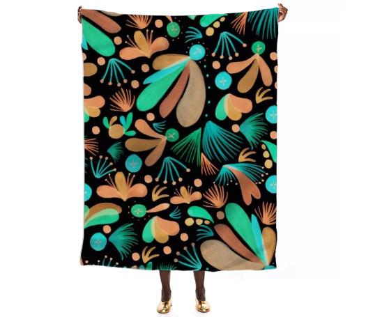 Night Heritage Silk Scarf by Amanda Laurel Atkins