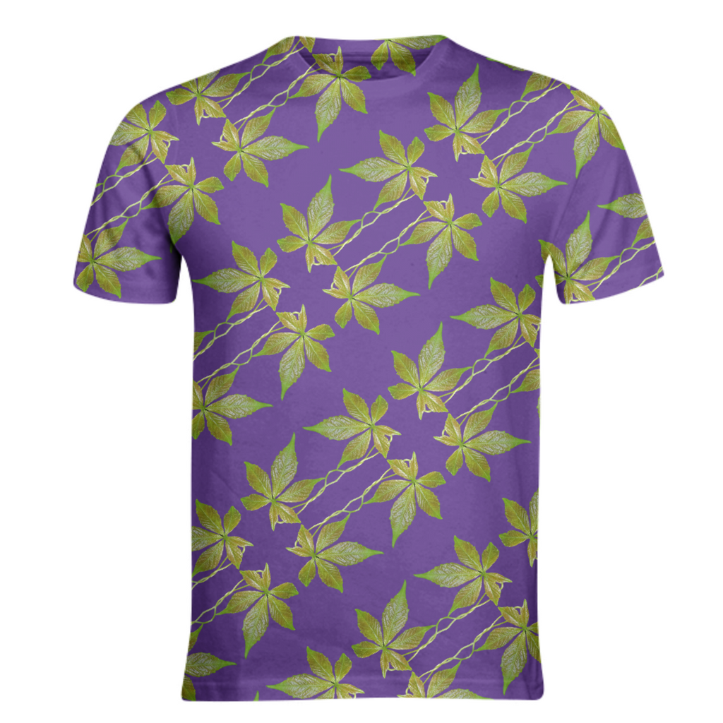 Green Lesves on purple