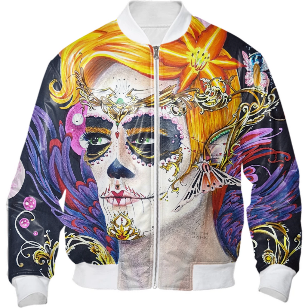 Portrait orange Day of the Dead