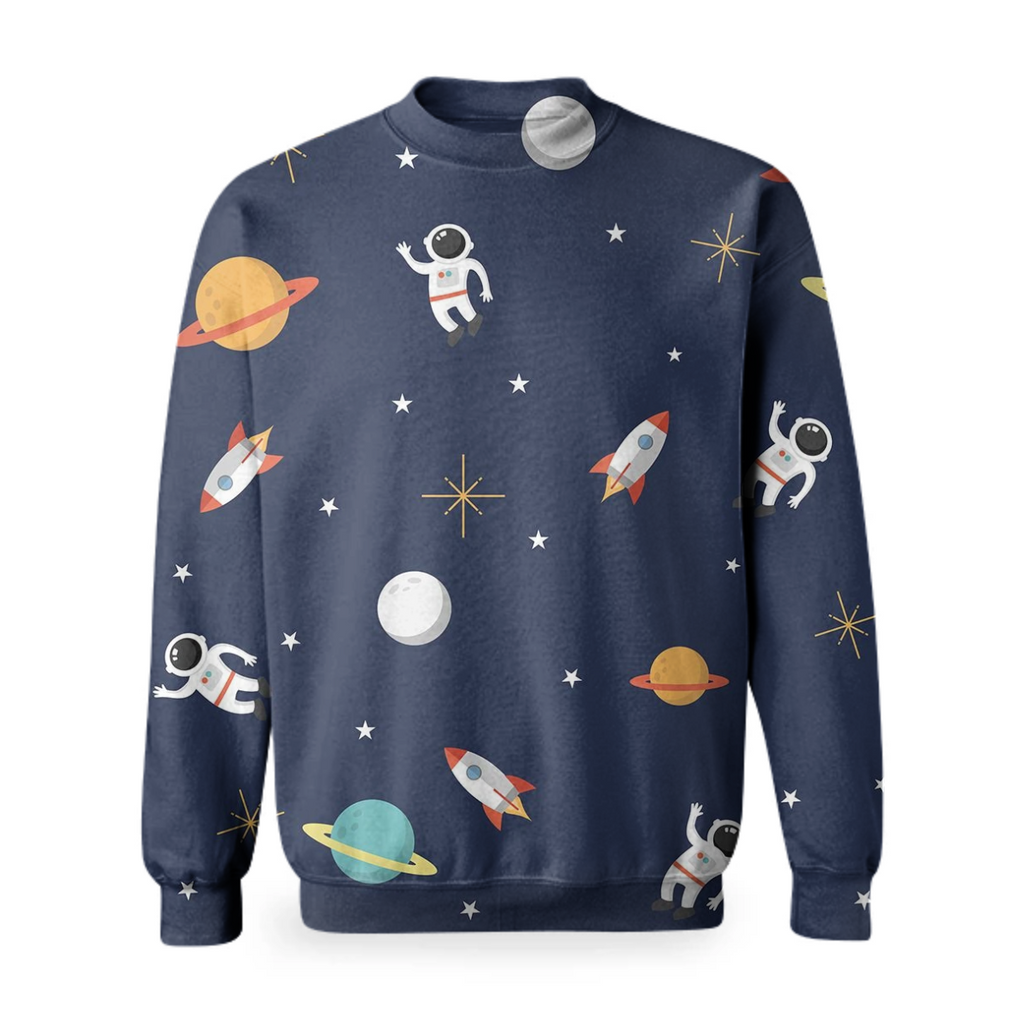 Space pattern sweatshirt