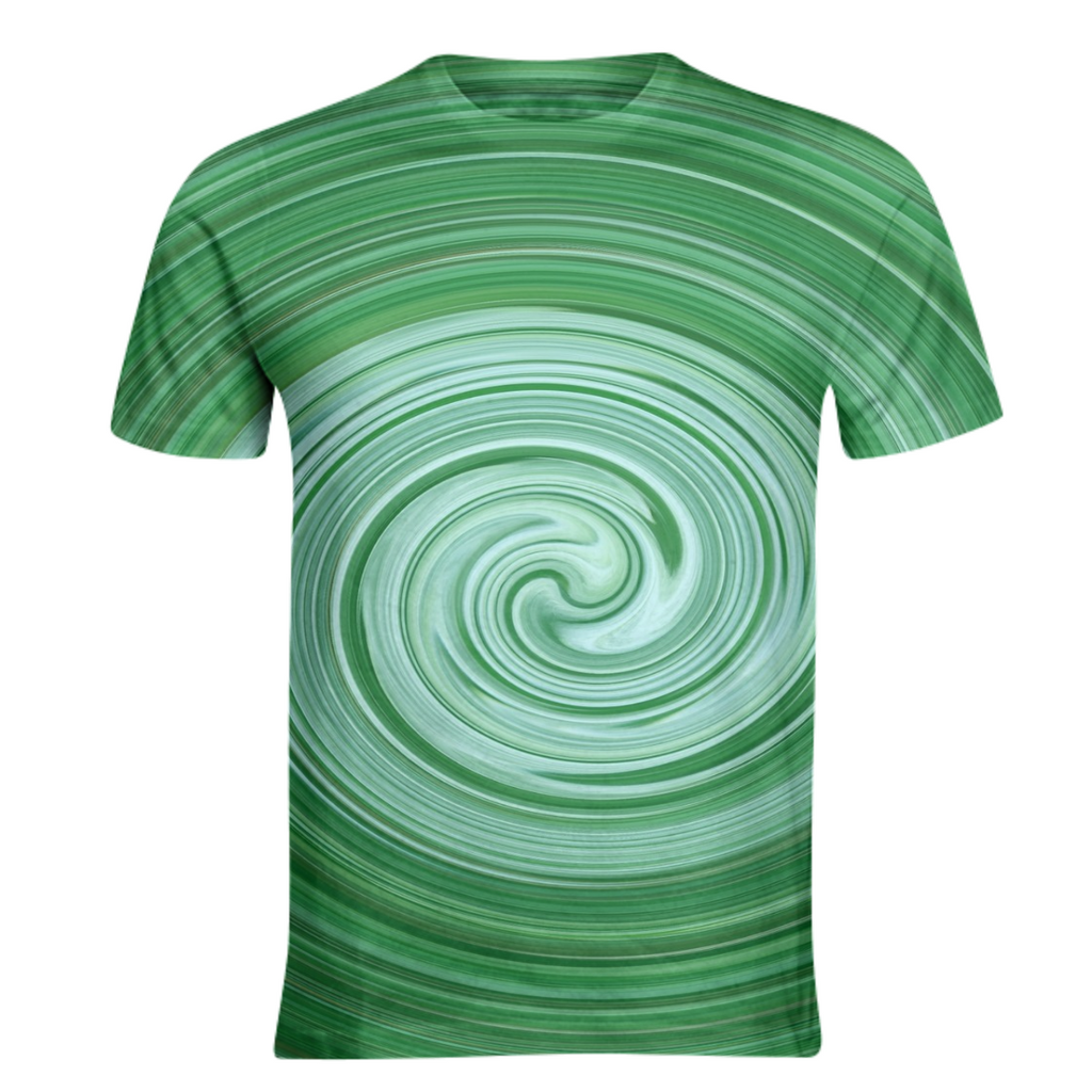 Green and white spiral