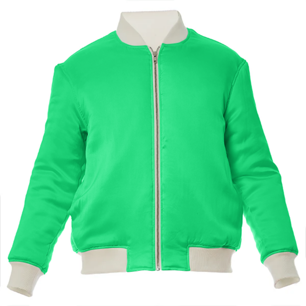 color spring green VP silk bomber jacket