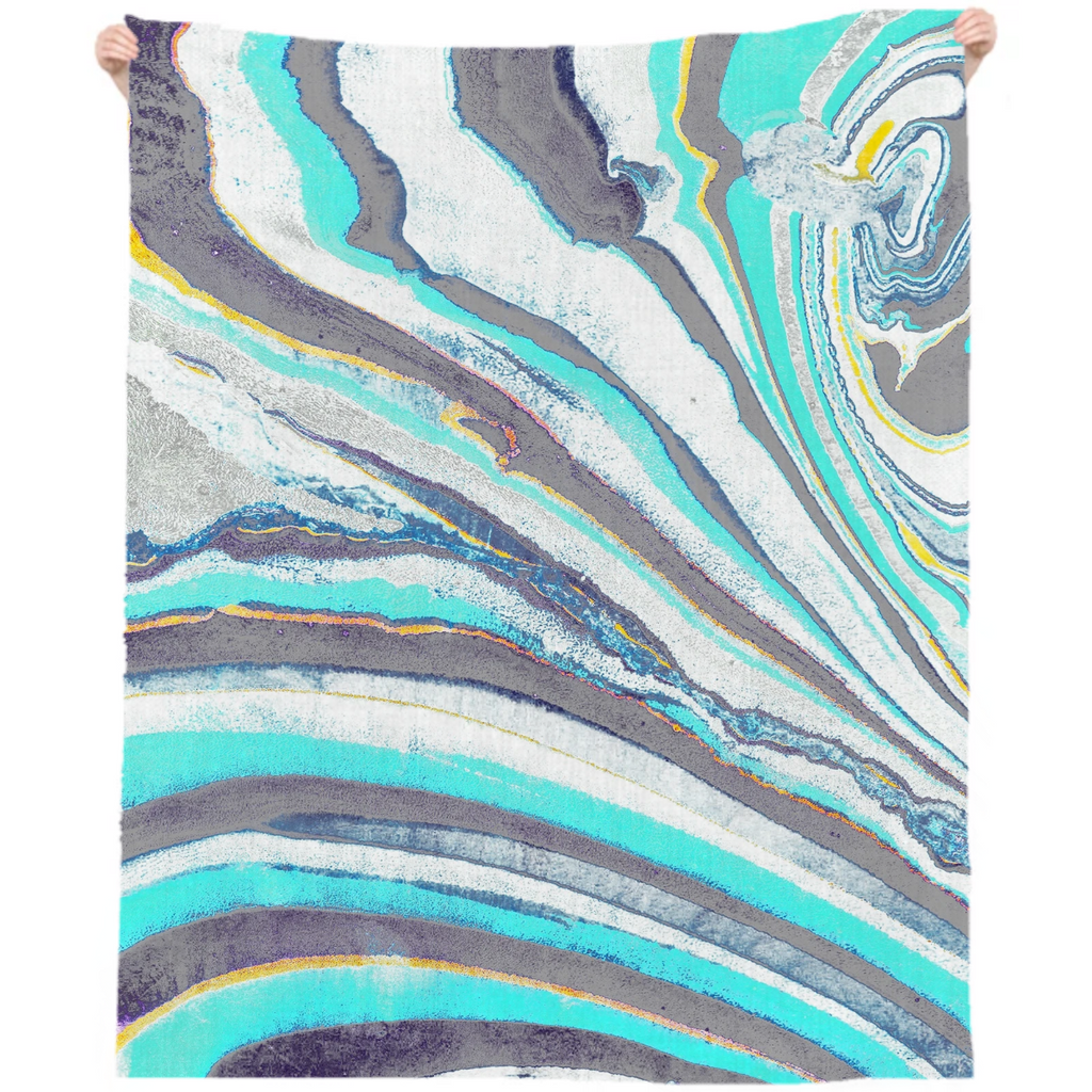 Turquoise marble stripes