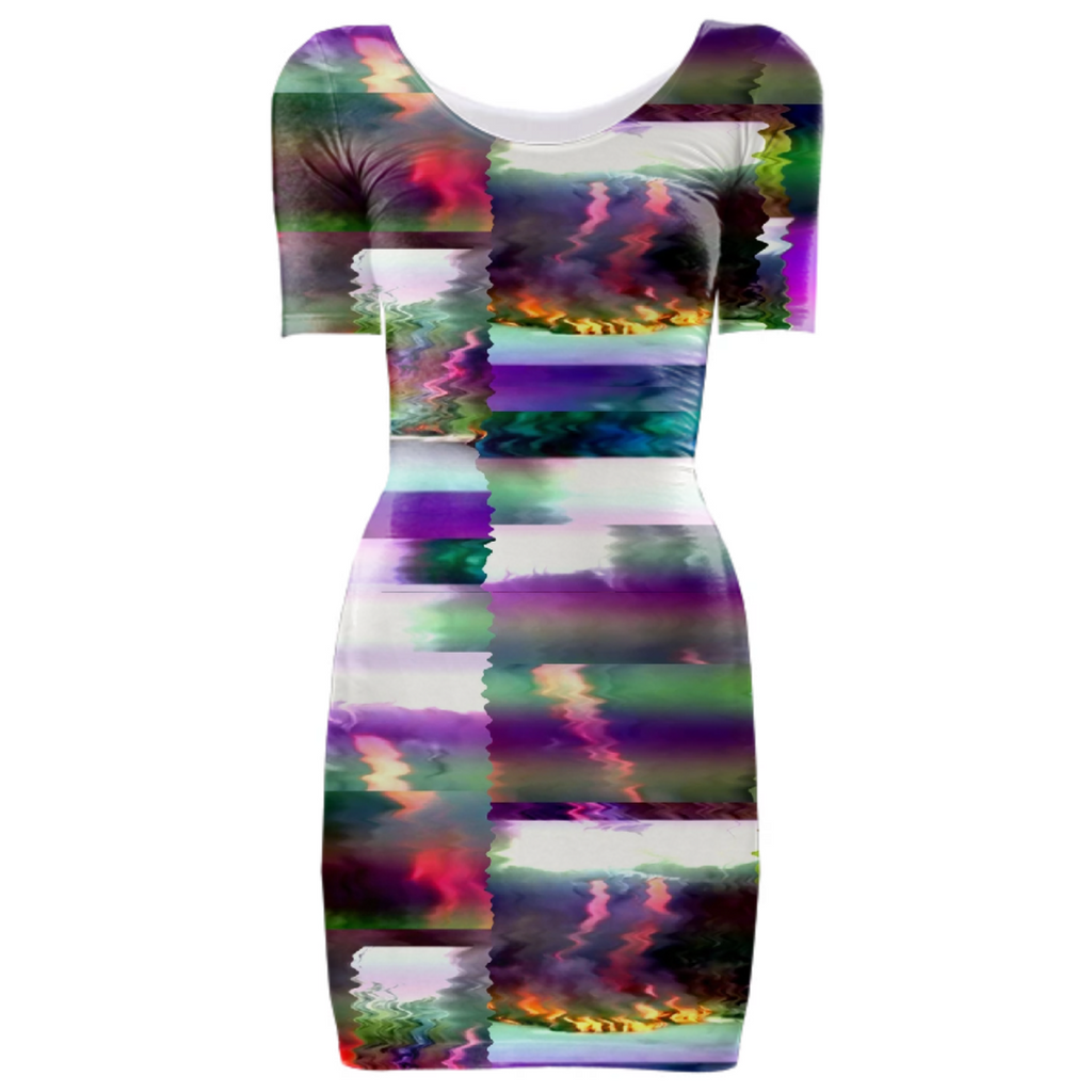 plasma lava bodycon dress