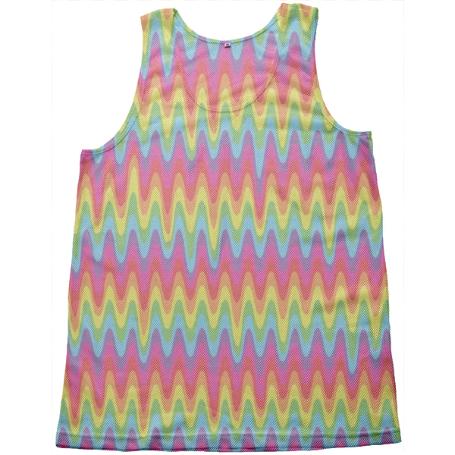 PAOM, Print All Over Me, digital print, design, fashion, style, collaboration, paomcollabs, Mesh Tank, Mesh-Tank, MeshTank, Drippy, Rainbow, spring summer, unisex, Poly, Tops