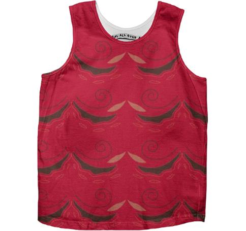 Kids tank top with Red elements folk