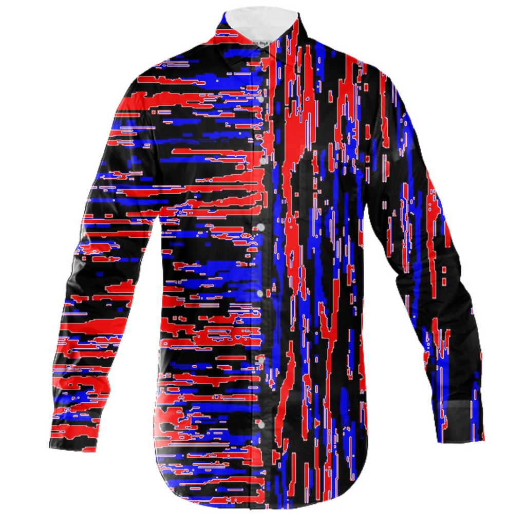red blue lengthwise cross