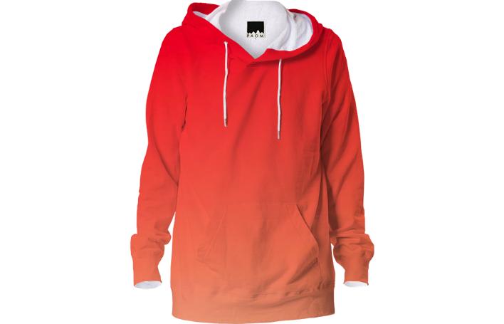 Hoodie In Red Coral