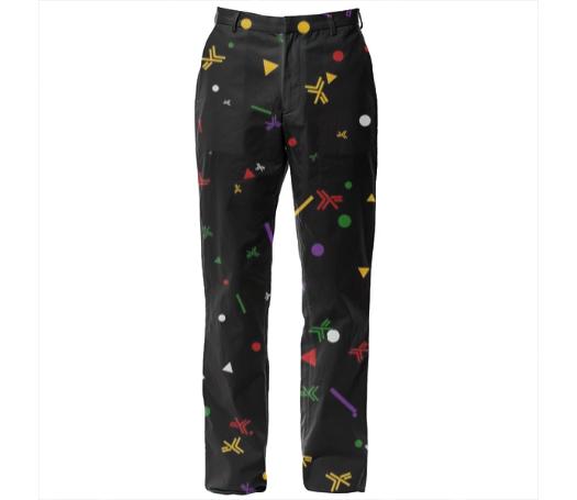 RetroHaskell Black Inka Suit Pants