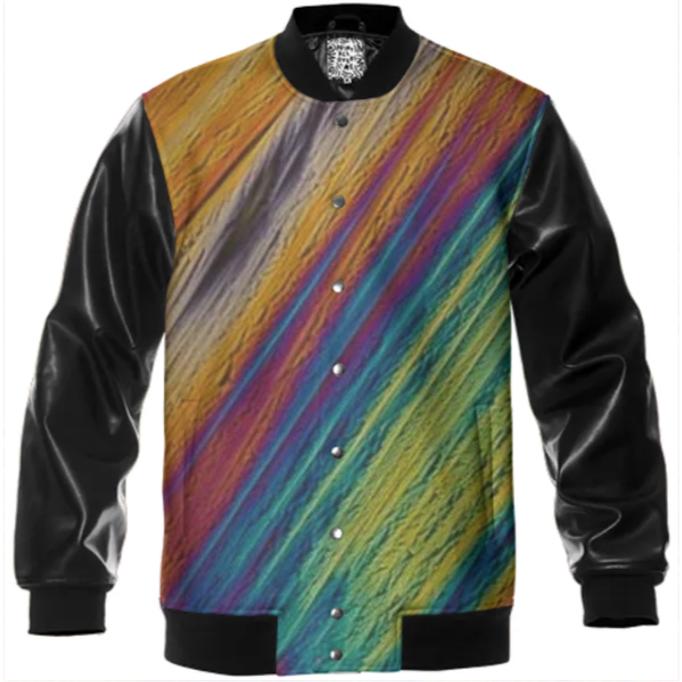 Wild Crystal Prism Varsity Jacket