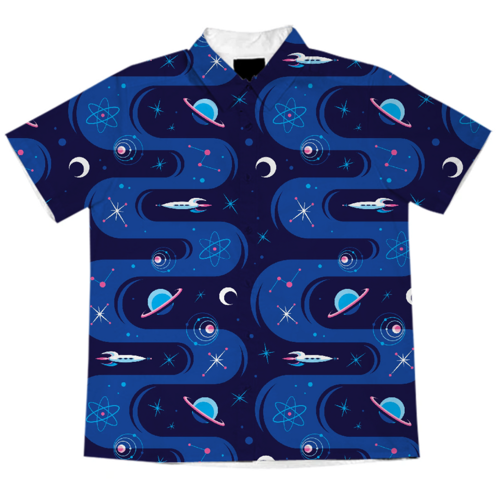 Women's Space Age Button Up