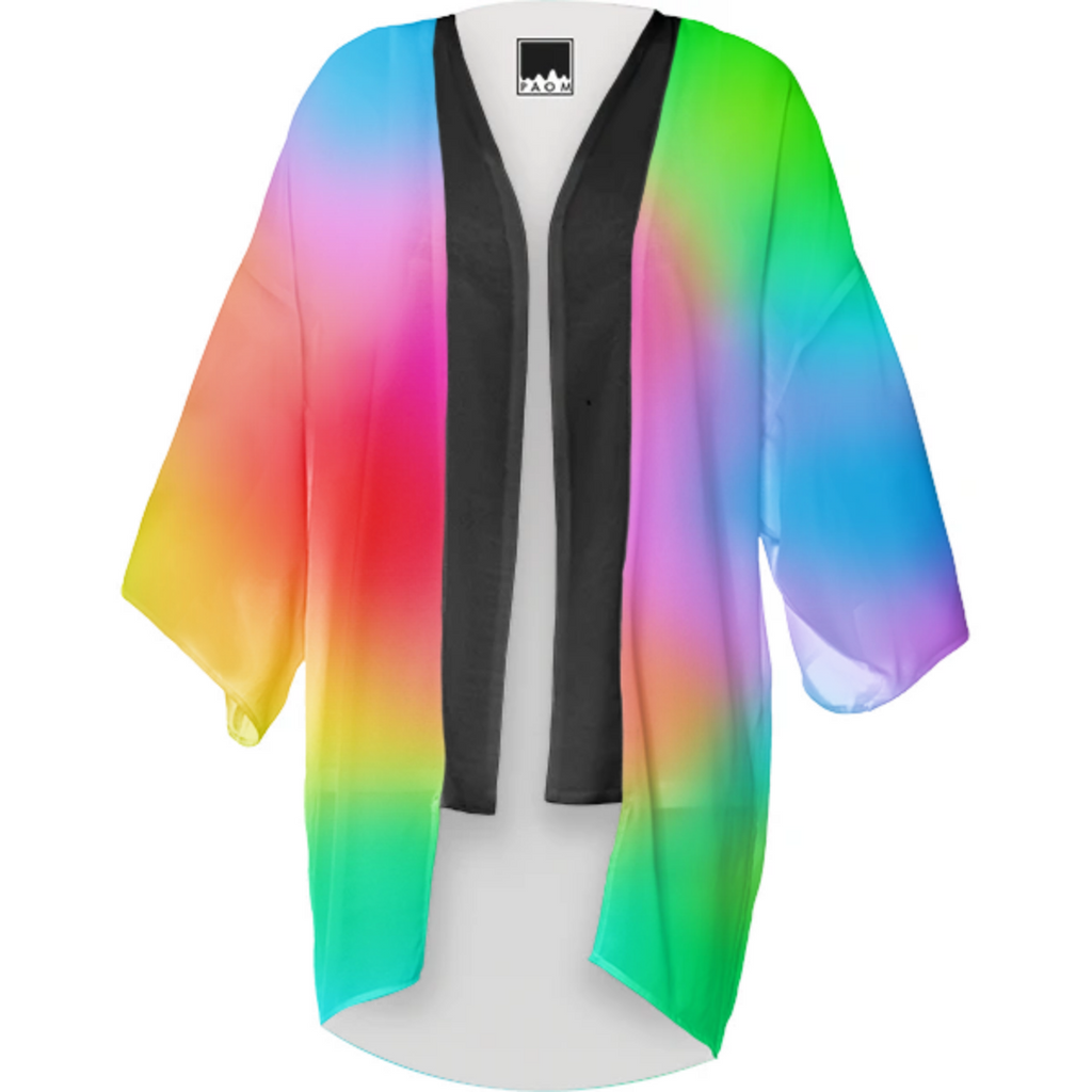 rainbow gradient tie dye kimono gay pride lgbtq
