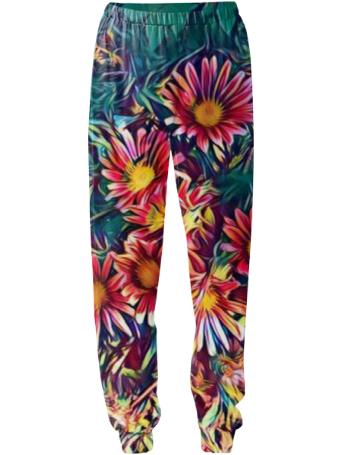 Flower garden sweat pants