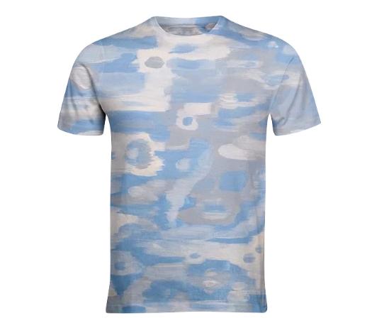 Soft Blue Aztec Basic T Shirt by Amanda Laurel Atkins