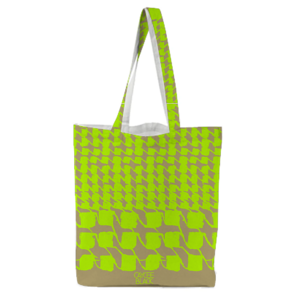 neon green houndstooth