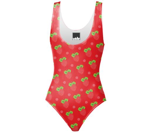 Strawberry Polka Dots