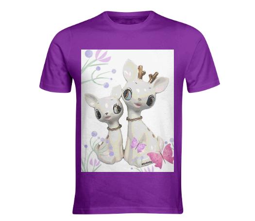 ggsdolls creation White Deer Couple Butterflies Purple Tee