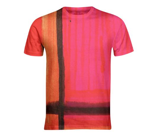 Pink Orange and Black Marker Tee