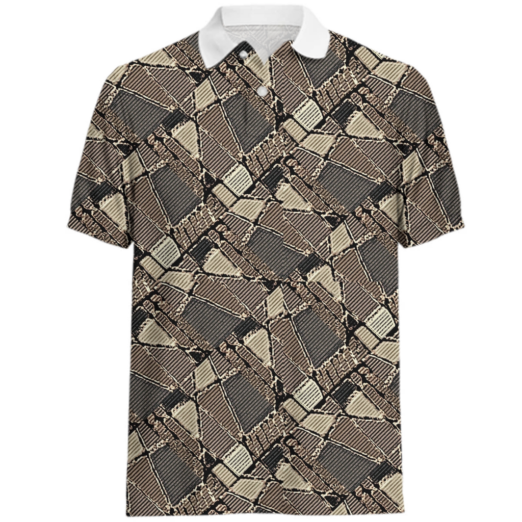 Brown Geometric Camo Design