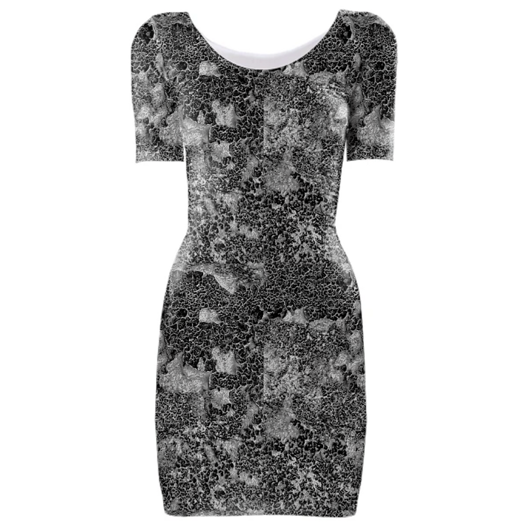 Grey and White Grunge Camouflage Print