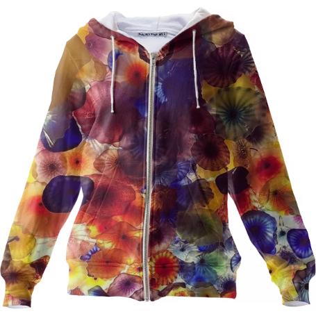 Blown Glass Zip Up Hoodie