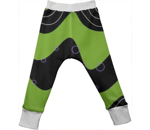 Kids artistic Pants Tropical Jungle black green II