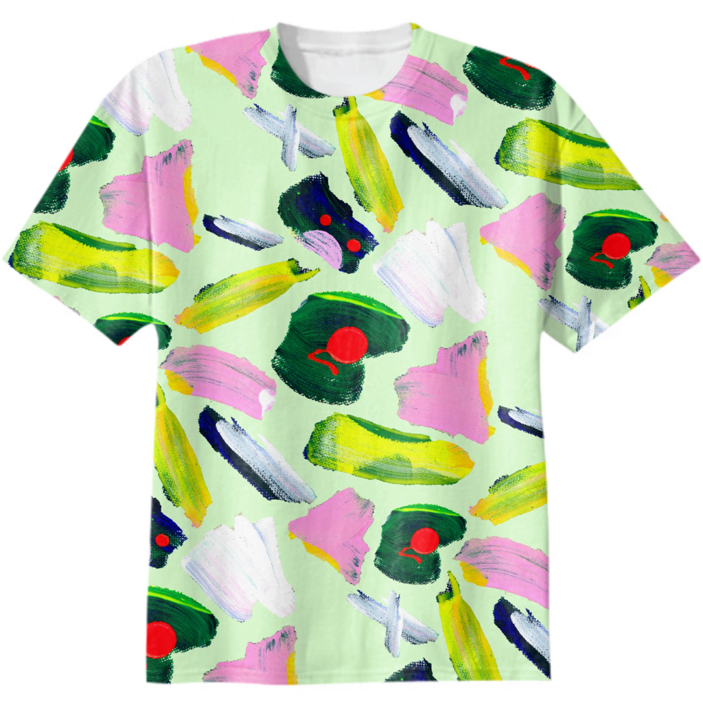 Hand-painted neo-mint sad kitty