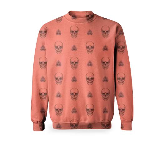 SKULLS ON PEACH