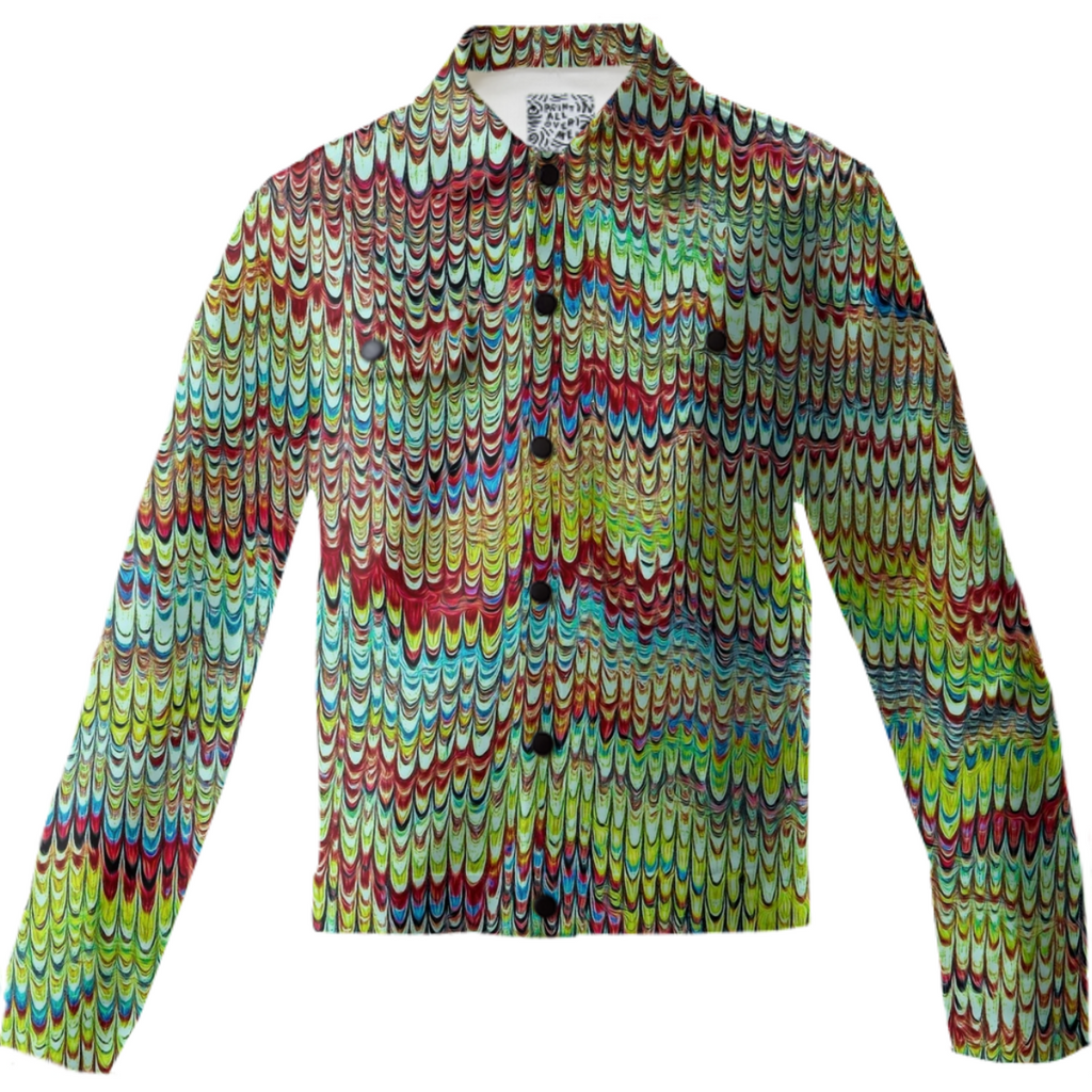 Cool Green Marbled Twill Jacket