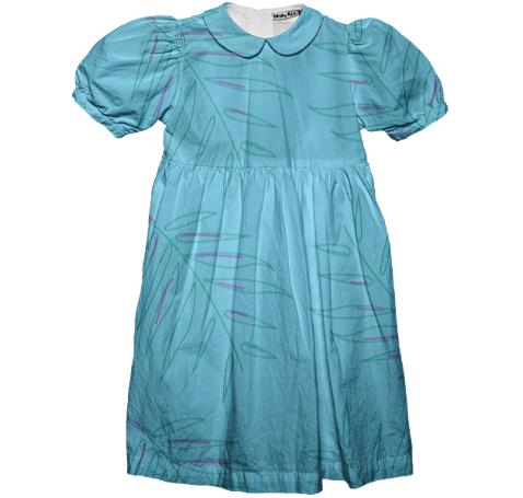 Designers little Dress with Palms BLUE
