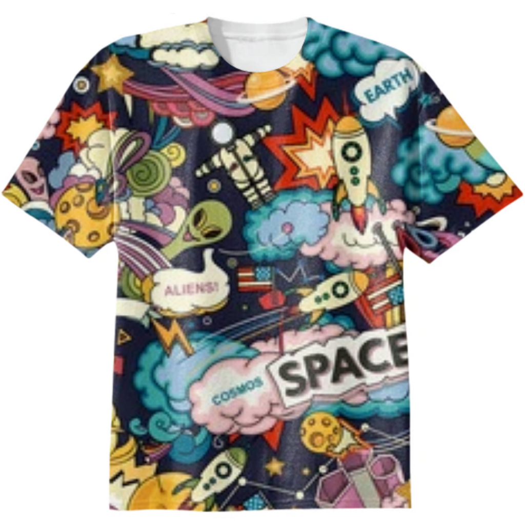 My space comic shirt design