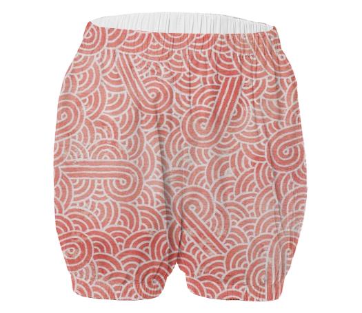 Peach echo and white swirls doodles VP Adult Bloomers
