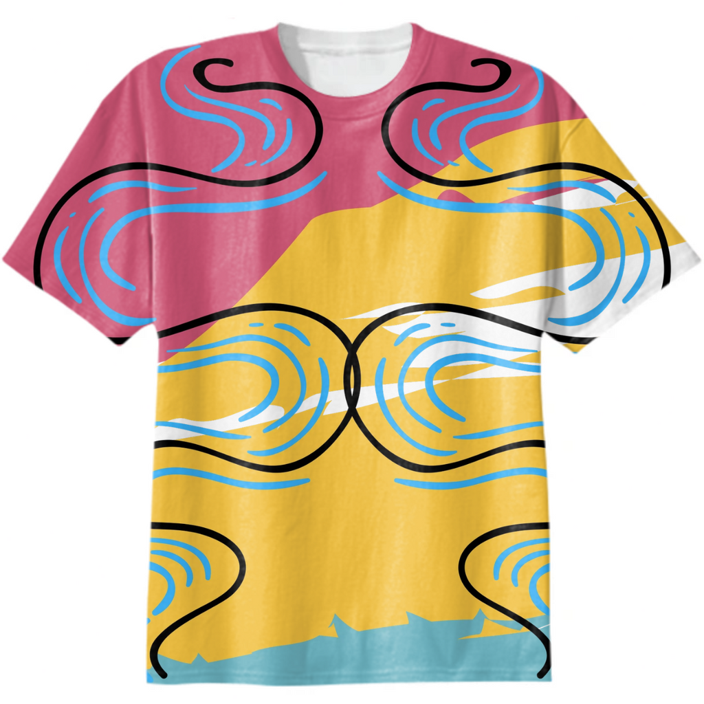 Random Duo Line and Triple Paint T-Shirt