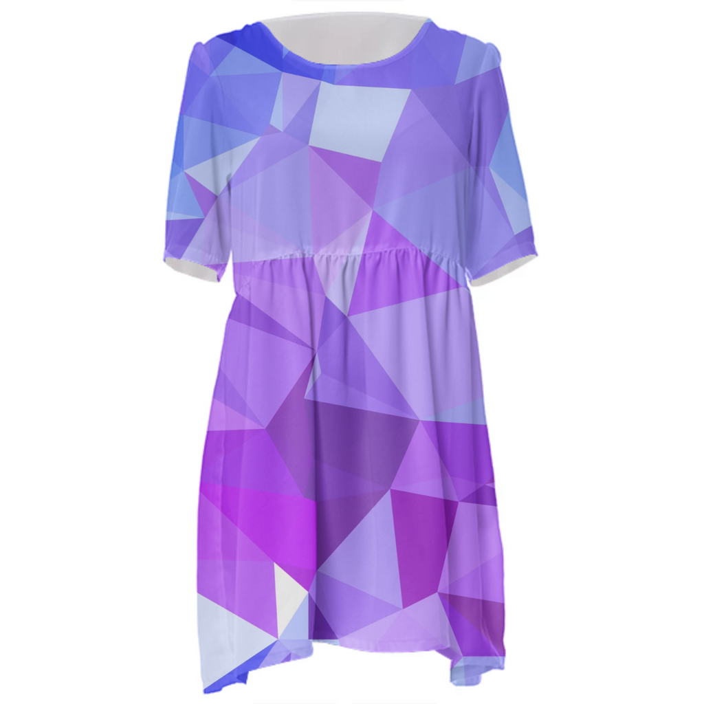 polygonal purple and blue