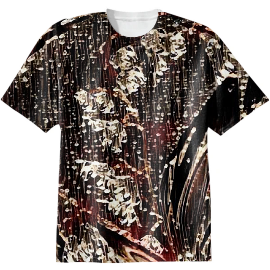 lily of the valley, rain at night, leaves, flowers, abstract art,